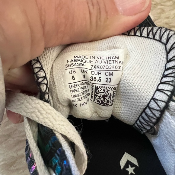 Converse All Star Iridescent star rainbow converse sneakers,Converse all star - Picture 6 of 9